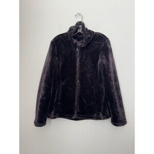 32 Degree Heat Women's Purple Fleece Full Zip Jacket Long Sleeve Pockets Medium